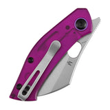Pre-Order： Ships by Aug. 10 | Tenable Osprey Folding Knife | 2.22" Stonewashed Nitro-V | Purple PC Handle | Triple Stripe Knives Design - B2087A1
