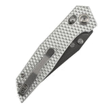 Tenable Deadite Cross Bar Lock Knife | 3.52" Gray TiCn Coated 14C28N Blade | Silver Aluminum Handle | TuffKnives Design - B1081V2