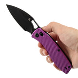 Pre Order | Heron Folding Knife - 3.13" Nitro-V Blade | Purple Aluminum Handle | Johan Jordaan- B2124V1