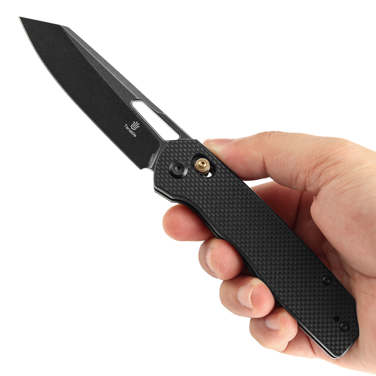 Tenable Shard Cross Bar Lock Black G10 Handle (3.47 Tenable Shard Cross Bar Lock Black G10 Handle (3.47