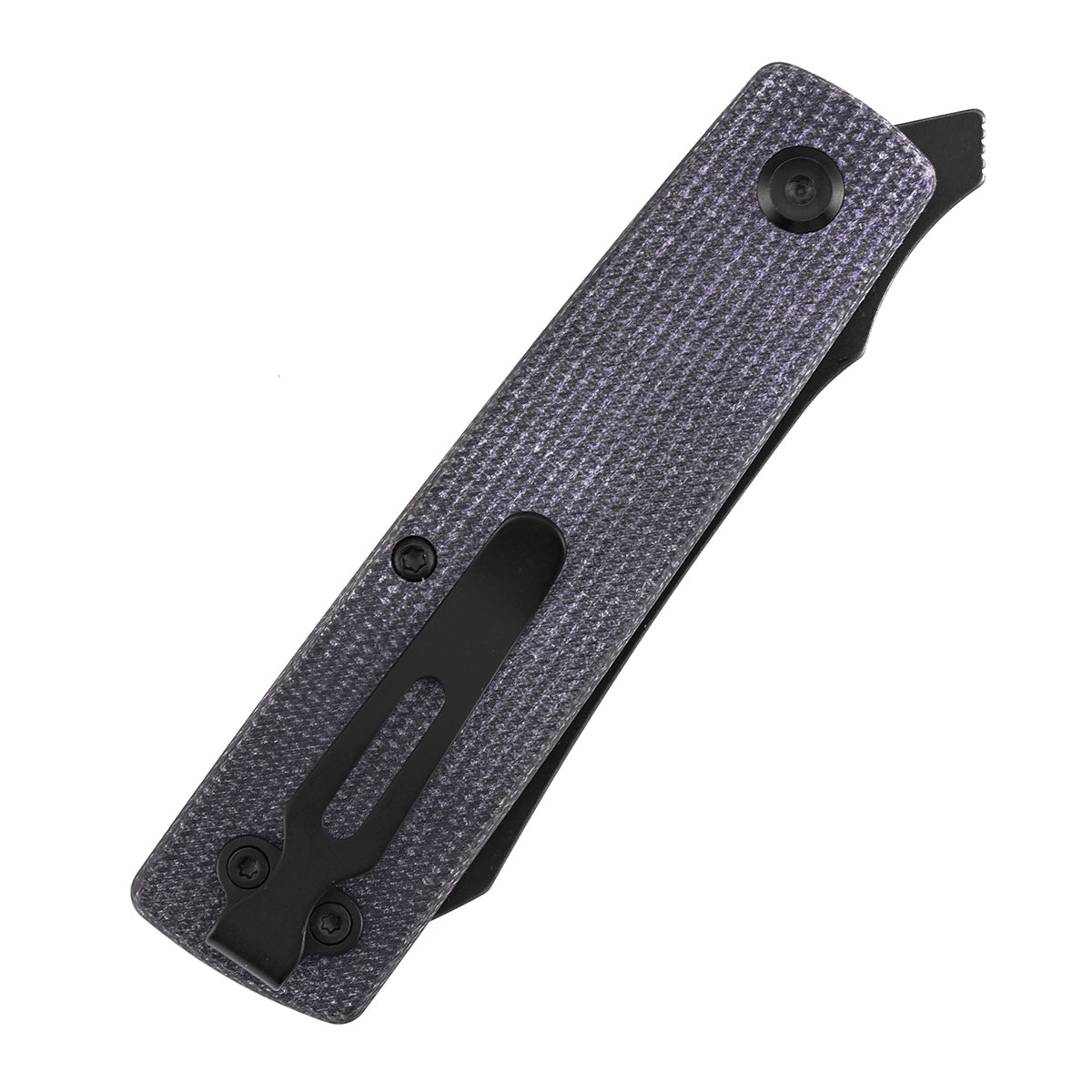 Tenable Higonokami Folding Knife | 3.02'' Black Stonewashed D2 Blade | Purple Micarta Handle | Goran mihajlovic Design | B2135A1