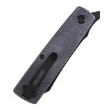 Tenable Higonokami Folding Knife | 3.02'' Black Stonewashed D2 Blade | Purple Micarta Handle | Goran mihajlovic Design | B2135A1