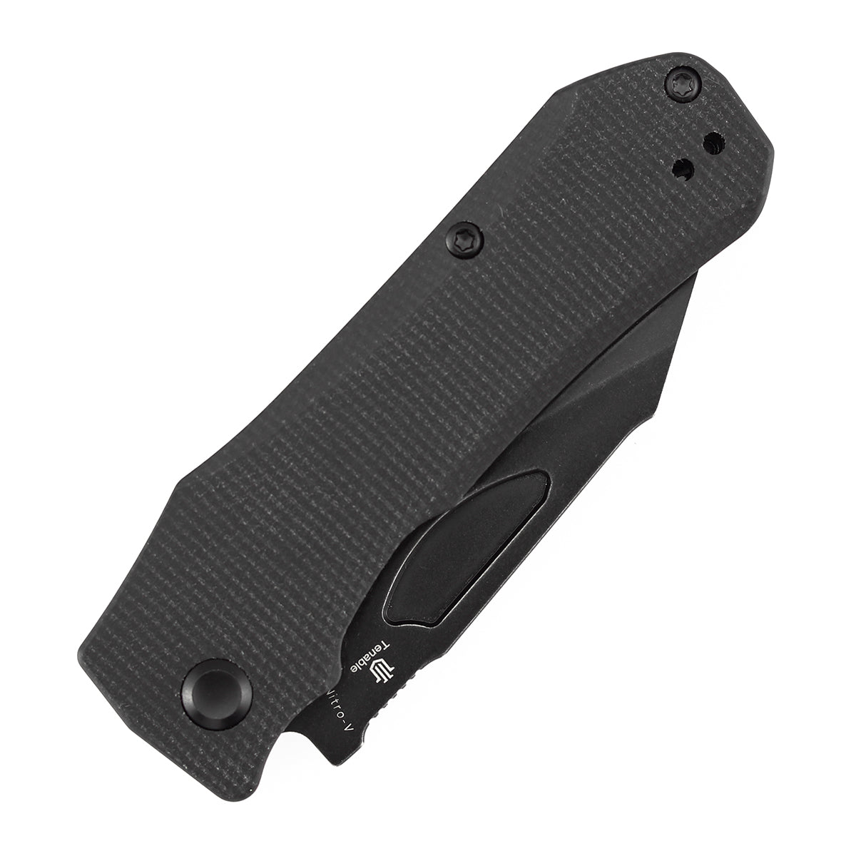 Tenable Loki Liner Lock Knife | 3.0" Blackwash Nitro-V Blade | Black Micarta Handle | Steven Dunnuck Design - B1058A1