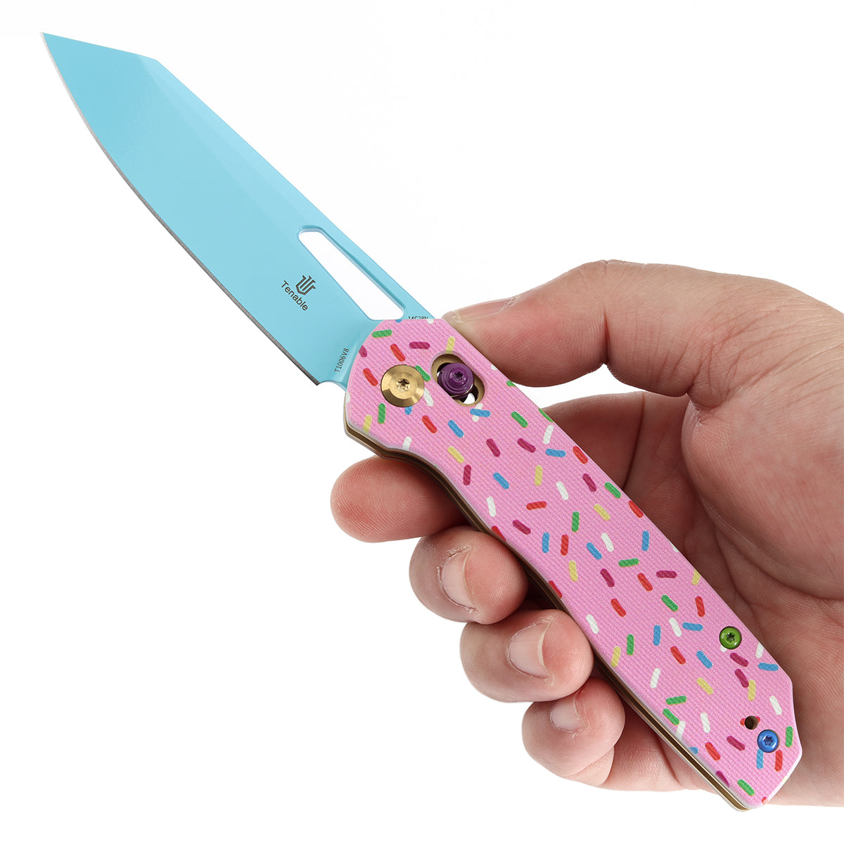 Tenable Shard | Cross Bar Lock Folding Knife | 3.47'' Blue Coated