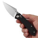 Tenable Fenrir Cross Bar Lock Folding Knife| Black G10 with Frag Pattern| 3.49“ Stonewashed Nitro-V Blade | Sparrow Knife Design | T1034V7