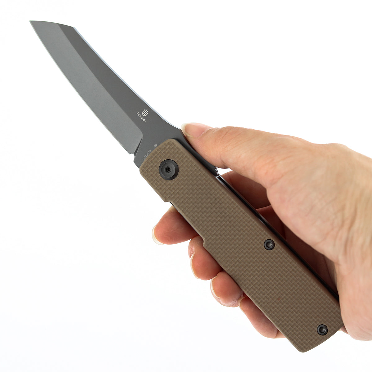 Tenable Higonokami Folding Knife | 3.02'' Gray Coating D2 Blade | Light Sand G10 Handle | Goran mihajlovic Design | B2135A5