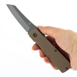 Tenable Higonokami Folding Knife | 3.02'' Gray Coating D2 Blade | Light Sand G10 Handle | Goran mihajlovic Design | B2135A5