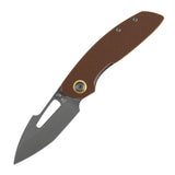 Tenable Link Folding Knife | 3.0" Gray TiCn Coated 14C28N Blade | Brown G10 Handle| Triple Stripe Knives Design | B1068A2