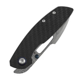 Tenable Link Folding Knife | Damascus Blade | Twill Carbon FIber & G10 Handle| Triple Stripe Knives Design | B1068A1