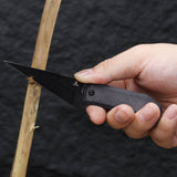 Pre-Order：Ships by Aug. 20  | Tenable ToothPik Fixed Blade | 3.04” Blackwash 14C28N Blade | Brown Micarta Handle | Pinkerton Knives Design - G020A2