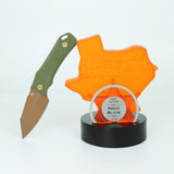Tenable Loki Fixed Blade Knife | 2.99" Rose Gold D2 Blade | Olive Green G10 Handle | Steven Dunnuck Design | G1058A3