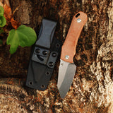 Tenable Loki Fixed Blade Knife |2.99" Stonewashed D2 Blade | Brown Micarta Handle | Steven Dunnuck Design | G1058A5