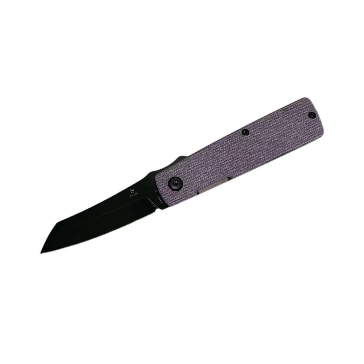 Tenable Higonokami Folding Knife | 3.02'' Black Stonewashed D2 Blade | Purple Micarta Handle | Goran mihajlovic Design | B2135A1