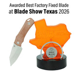 Tenable Loki Fixed Blade Knife |2.99" Stonewashed D2 Blade | Brown Micarta Handle | Steven Dunnuck Design | G1058A5
